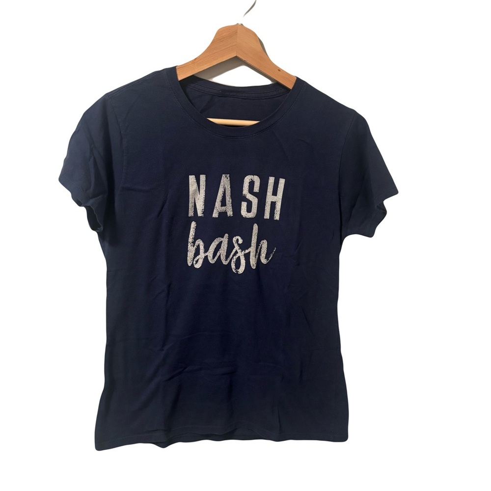 Navy Graphic T-Shirt with "Nash Bash" size medium